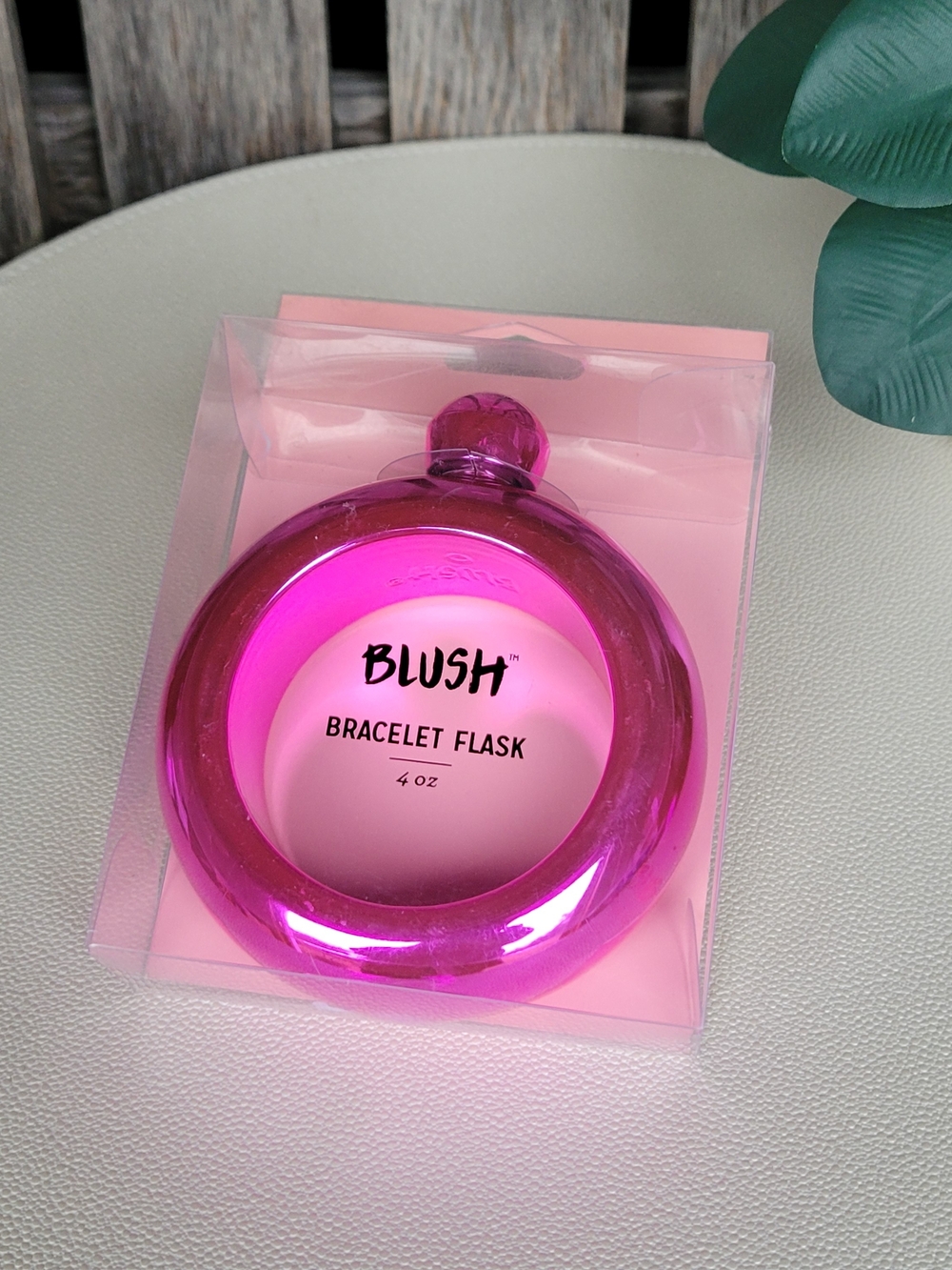 Blush Pink Bangle Bracelet Flask - Wearable Body Accessory - Picture 4 of 5